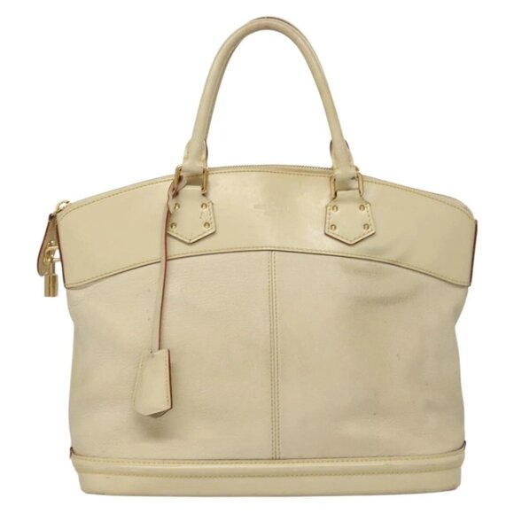 LOUIS VUITTON Suhari Lockit MM Hand Bag Leather White M91874 LV Auth sw1347 - Picture 10 of 16